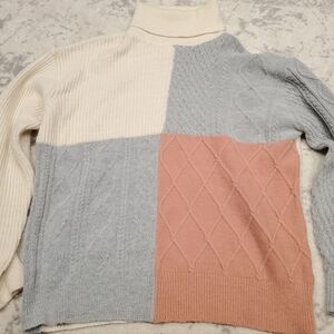 Colorblock Knit Entro Jumper